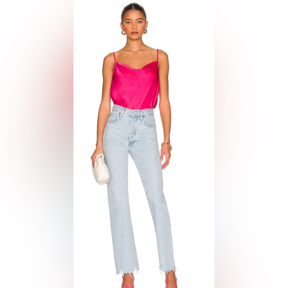 Revolve x superdown Jorden Satin Top in Hot Pink